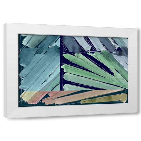 Botanical Green III White Modern Wood Framed Art Print by Cartissi