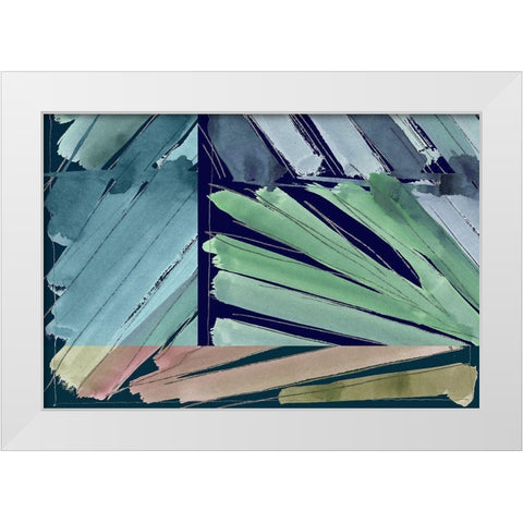 Botanical Green III White Modern Wood Framed Art Print by Cartissi
