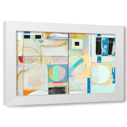 City Grid II White Modern Wood Framed Art Print by Cartissi