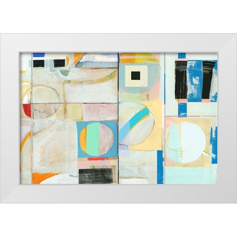 City Grid II White Modern Wood Framed Art Print by Cartissi