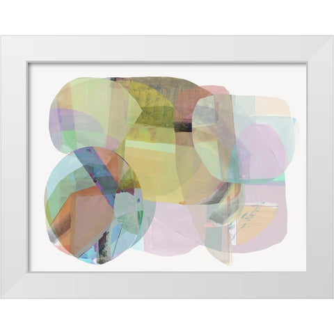 Rainbow Overlay II White Modern Wood Framed Art Print by Cartissi