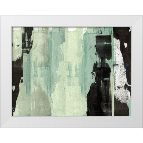 Green Energy II White Modern Wood Framed Art Print by Cartissi