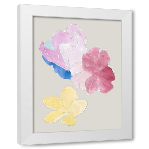 Floral Block IÂ  White Modern Wood Framed Art Print by Cartissi