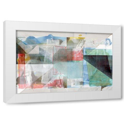 Crackelure Mixture White Modern Wood Framed Art Print by Cartissi