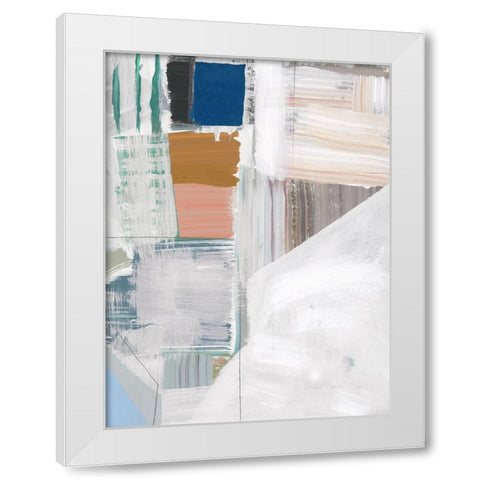 Buildings I White Modern Wood Framed Art Print by Cartissi