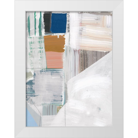 Buildings I White Modern Wood Framed Art Print by Cartissi