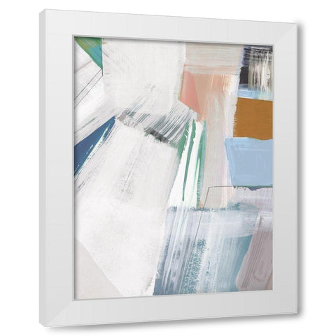 Buildings II White Modern Wood Framed Art Print by Cartissi