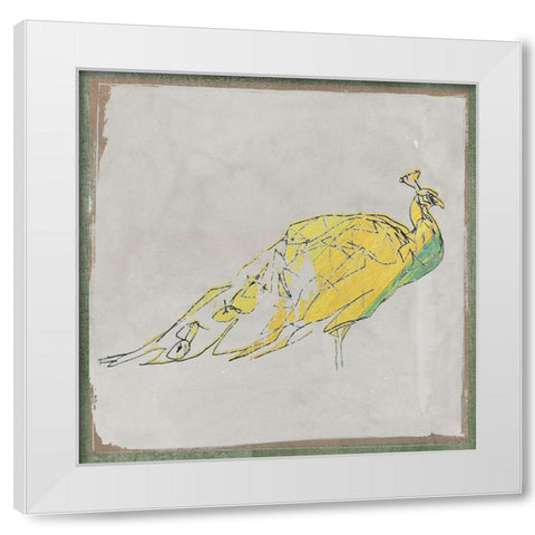 Exotic Bird II White Modern Wood Framed Art Print by Cartissi