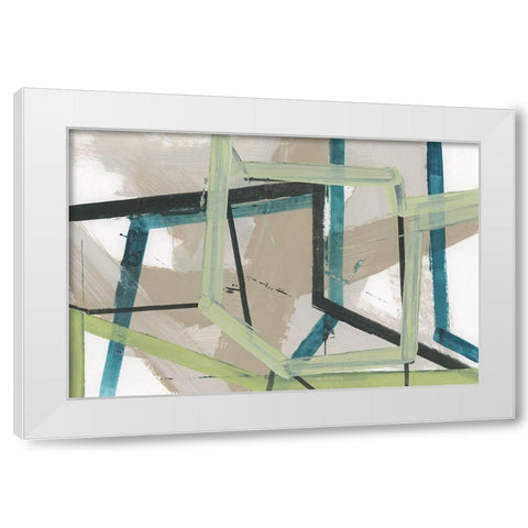 Structure II White Modern Wood Framed Art Print by Cartissi