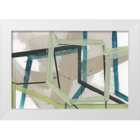 Structure II White Modern Wood Framed Art Print by Cartissi