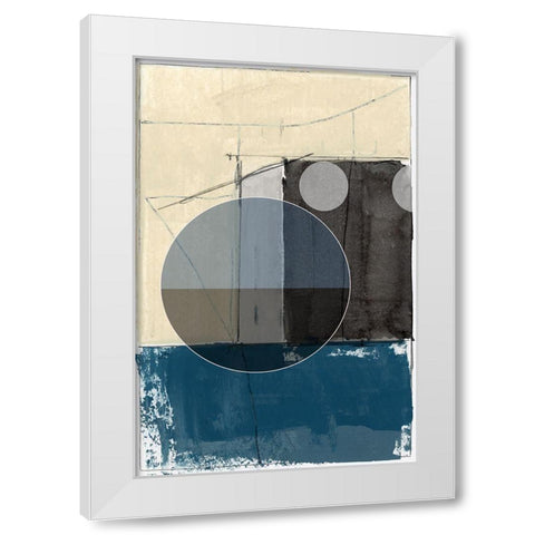 Bluff Block II  White Modern Wood Framed Art Print by cartissi