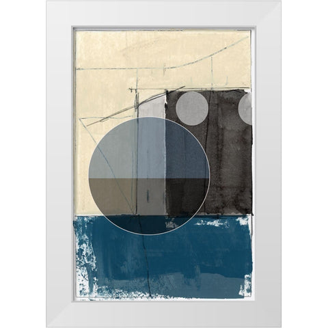 Bluff Block II  White Modern Wood Framed Art Print by cartissi