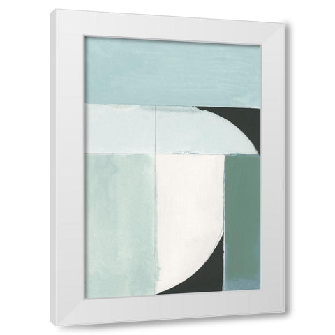 Curved Stream III White Modern Wood Framed Art Print by Cartissi