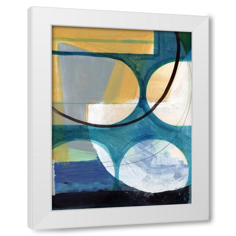 Promenades II White Modern Wood Framed Art Print by Cartissi