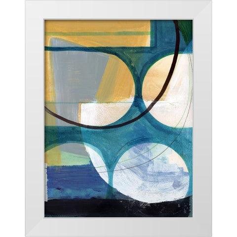 Promenades II White Modern Wood Framed Art Print by Cartissi