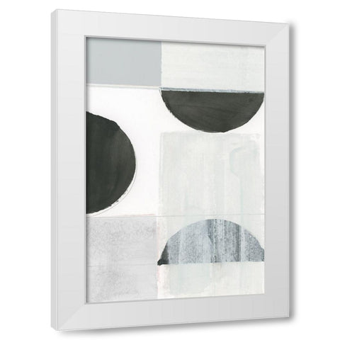 Shape Parade II White Modern Wood Framed Art Print by Cartissi
