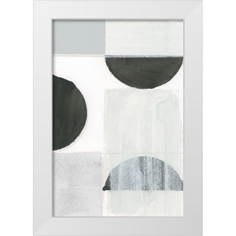 Shape Parade II White Modern Wood Framed Art Print by Cartissi