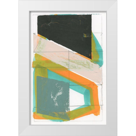 Gentle Geo II White Modern Wood Framed Art Print by Cartissi