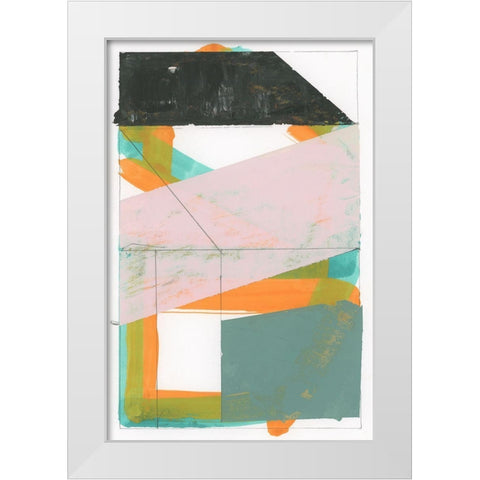 Gentle Geo III White Modern Wood Framed Art Print by Cartissi