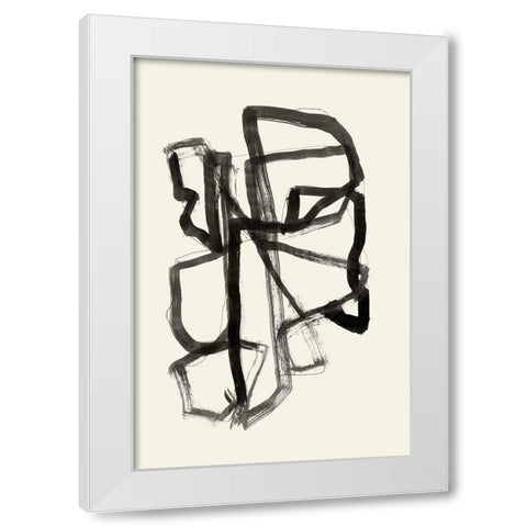 Conte II White Modern Wood Framed Art Print by Cartissi