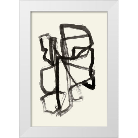 Conte II White Modern Wood Framed Art Print by Cartissi