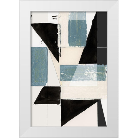 Monochrome Emblem I  White Modern Wood Framed Art Print by Cartissi