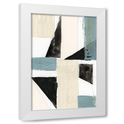 Monochrome Emblem III White Modern Wood Framed Art Print by Cartissi