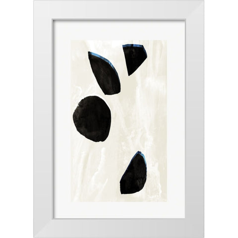 Neutral Black And White II White Modern Wood Framed Art Print by Cartissi
