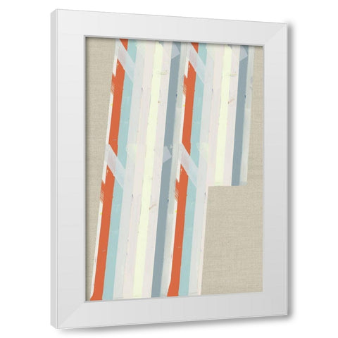 Three Stripes I  White Modern Wood Framed Art Print by Cartissi