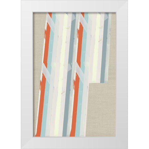 Three Stripes I  White Modern Wood Framed Art Print by Cartissi