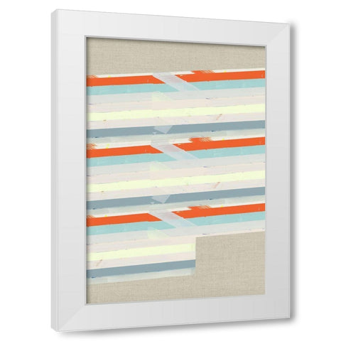 Three Stripes II  White Modern Wood Framed Art Print by Cartissi