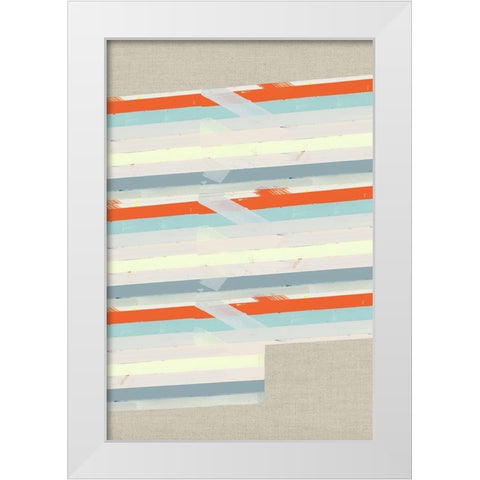 Three Stripes II  White Modern Wood Framed Art Print by Cartissi