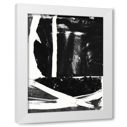 Black And White I  White Modern Wood Framed Art Print by Cartissi