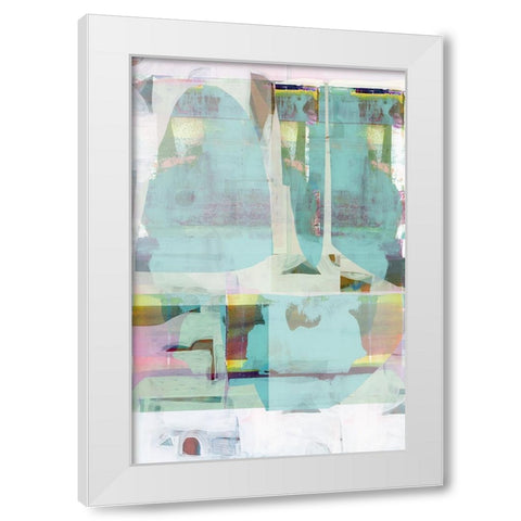 Electric Love I White Modern Wood Framed Art Print by Cartissi