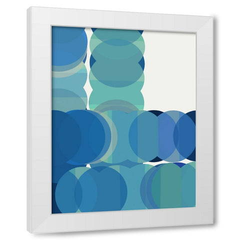 Repeat Dot Repeat I White Modern Wood Framed Art Print by Cartissi