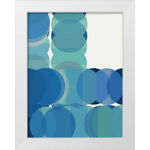 Repeat Dot Repeat I White Modern Wood Framed Art Print by Cartissi