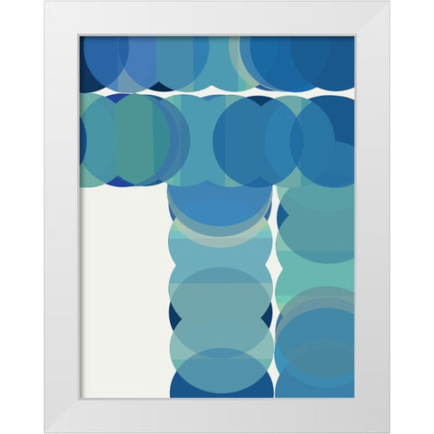 Repeat Dot Repeat II White Modern Wood Framed Art Print by Cartissi