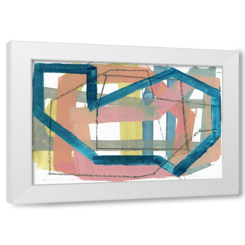 Curbing I White Modern Wood Framed Art Print by Cartissi