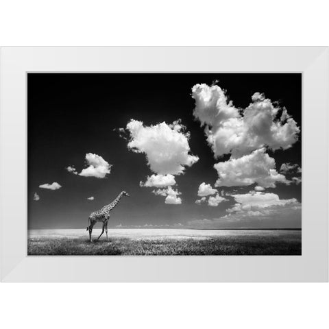 Ghizzi Panizza -Gone with the Clouds White Modern Wood Framed Art Print by 1x