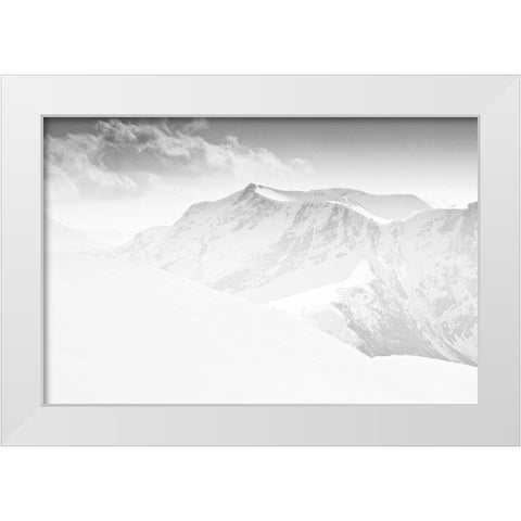 Untitled White Modern Wood Framed Art Print by Keilen