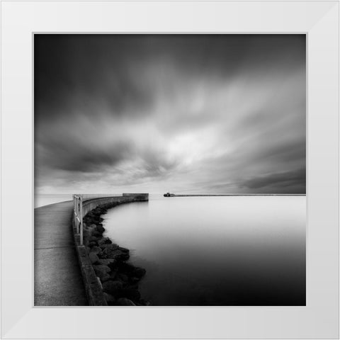 Reslow-Portal White Modern Wood Framed Art Print by 1x