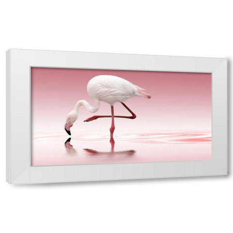 Reindl - Flamingo White Modern Wood Framed Art Print by 1x