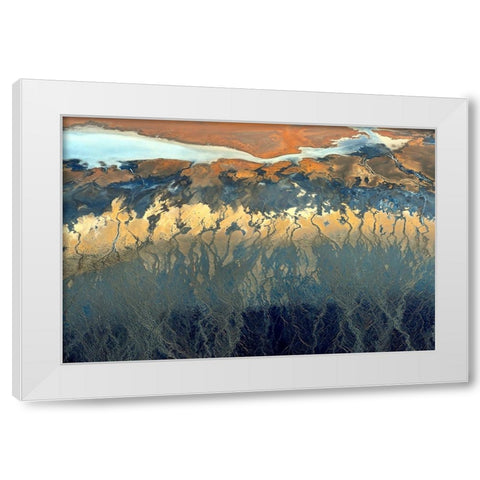 California Aerial White Modern Wood Framed Art Print by Ghirardini