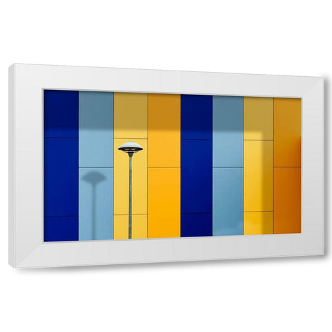 Urban Colors White Modern Wood Framed Art Print by Novillo