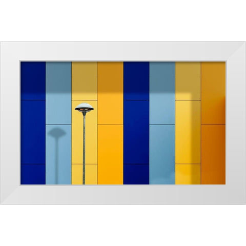 Urban Colors White Modern Wood Framed Art Print by Novillo