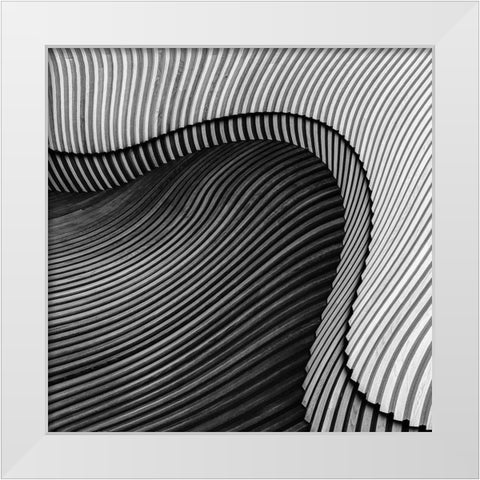 Sea Shore  White Modern Wood Framed Art Print by Vangindertael