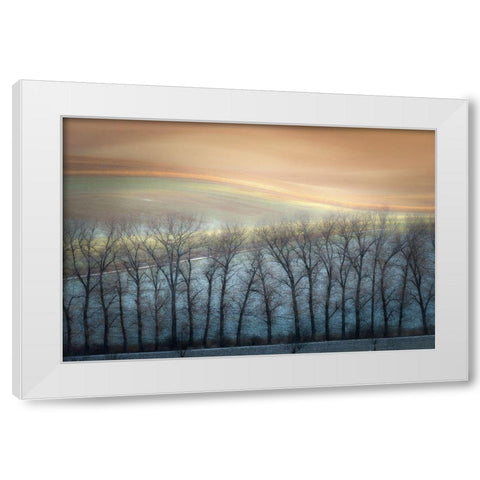 Boguszak - Winter Alley White Modern Wood Framed Art Print by 1x