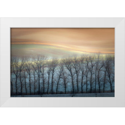 Boguszak - Winter Alley White Modern Wood Framed Art Print by 1x
