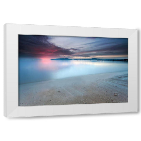 Read the signs White Modern Wood Framed Art Print by David