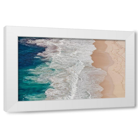 Feldtkeller - Where the Ocean Ends White Modern Wood Framed Art Print by 1x